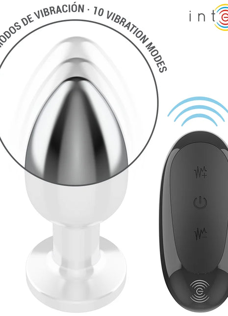 INTENSE - ANAL PLUG 10 VIBRATIONEN METALL MIT FERNBEDIENUNG L - Analplug
