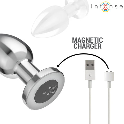 INTENSE - ANAL PLUG 10 VIBRATIONEN METALL MIT FERNBEDIENUNG L - Analplug
