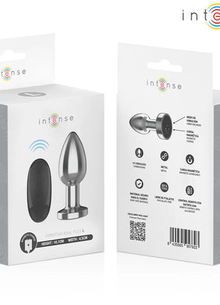 INTENSE - ANAL PLUG 10 VIBRATIONEN METALL MIT FERNBEDIENUNG L - Analplug