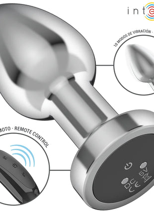 INTENSE - ANAL PLUG 10 VIBRATIONEN METALL MIT FERNBEDIENUNG M - Analplug