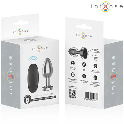INTENSE - ANAL PLUG 10 VIBRATIONEN METALL MIT FERNBEDIENUNG M - Analplug