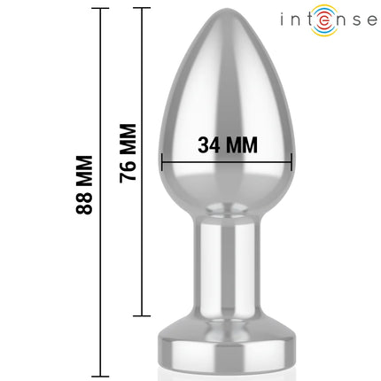 INTENSE - ANAL PLUG 10 VIBRATIONEN METALL MIT FERNBEDIENUNG M - Analplug