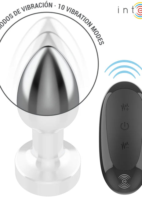 INTENSE - ANAL PLUG 10 VIBRATIONEN METALL MIT FERNBEDIENUNG S - Analplug