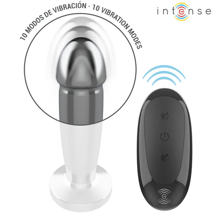INTENSE - ANAL PLUG 10 VIBRATIONEN METALLDILDO MIT FERNBEDIENUNG S - Analplug