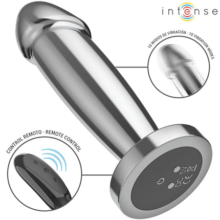 INTENSE - ANAL PLUG 10 VIBRATIONEN METALLDILDO MIT FERNBEDIENUNG S - Analplug