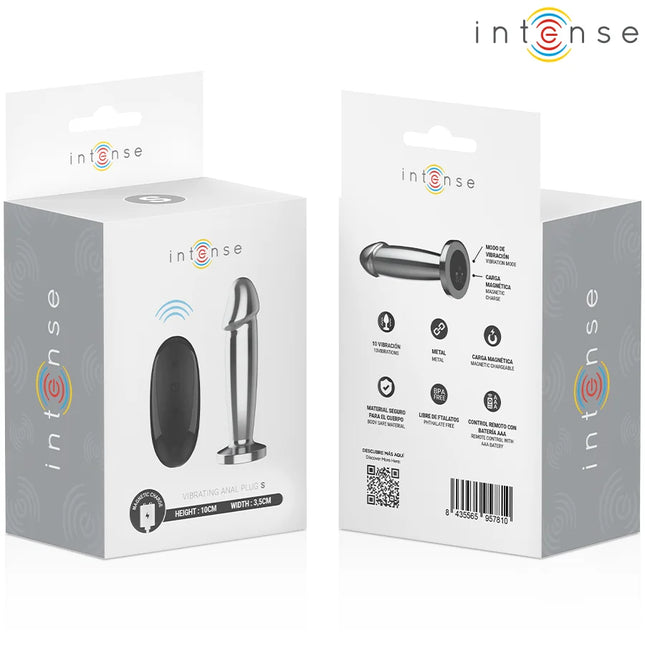 INTENSE - ANAL PLUG 10 VIBRATIONEN METALLDILDO MIT FERNBEDIENUNG S - Analplug