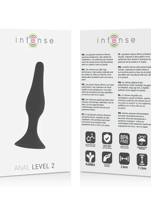 Schwarzes silikon analspielzeug intense level 2 modell 11,5 cm für intensives genießen