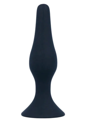 Schwarzer silikon analplug intense anal stufe 3 125 cm mit ergonomischem, konischem design und abgeflachter basis