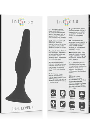 Intense anal toy stufe 4 in schwarz aus hochwertigem material mit 15,5 cm länge für anwendung