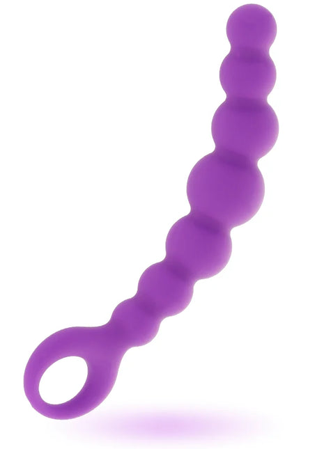 Intense analperlen maxflieder purple silicone bead train mit einer schlaufe am ende
