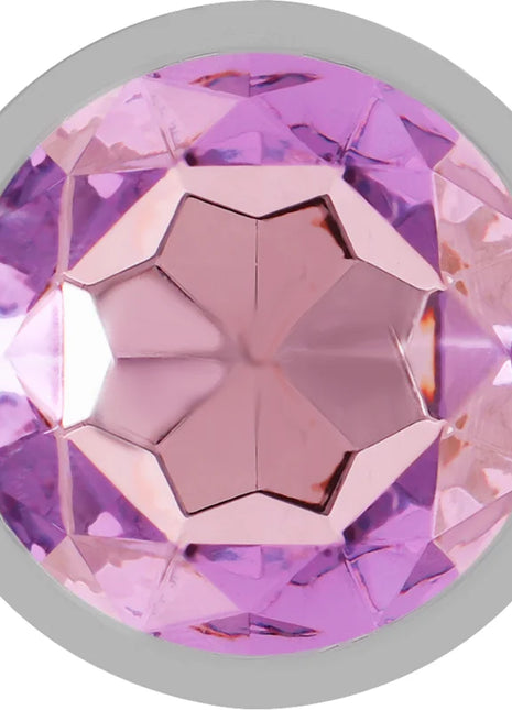 INTENSE - ANALPLUG AUS ALUMINIUMMETALL MIT VIOLETTEM KRISTALL GRÖSSE L - Analplug