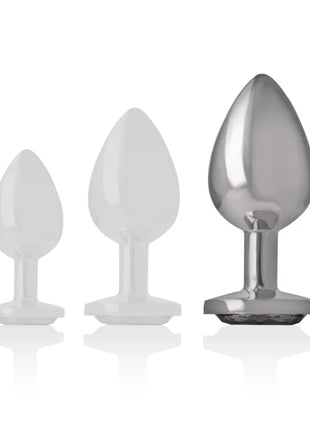 INTENSE - ANALPLUG METALL ALUMINIUM WEISS HERZ GRÖSSE L - Analplug