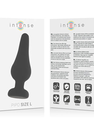 INTENSE - ANALPLUG PIPO L SCHWARZES SILIKON 13 CM - Analplug