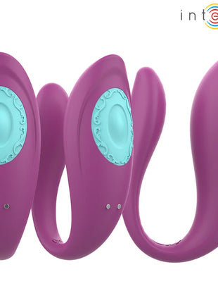 Intense annie u-förmiger vibromasseur und stimulator in lila und türkis mit ergonomischem design und fernbedienung