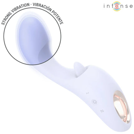 Weißer silikon intensiver vibrator anya multifunktions-vibrations- und bewegungsstimulator mit abgerundetem griff und gebogenem kopf