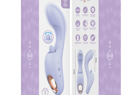Lavendelfarbener intense anya multifunktionsvibrator mit rosegold akzent ring und ergonomischem design