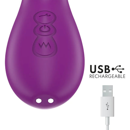 INTENSE - APOLO MULTIFUNKTIONSVIBRATOR 7 VIBRATIONEN MIT LILA SCHWINGENDER ZUNGE - HI-TECH Vibrator