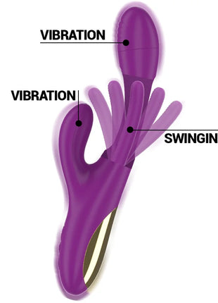 INTENSE - APOLO MULTIFUNKTIONSVIBRATOR 7 VIBRATIONEN MIT LILA SCHWINGENDER ZUNGE - HI-TECH Vibrator
