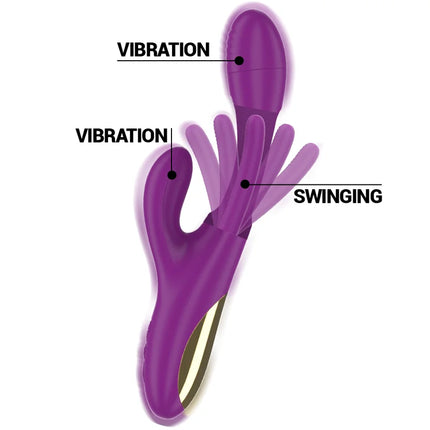 INTENSE - APOLO MULTIFUNKTIONSVIBRATOR 7 VIBRATIONEN MIT LILA SCHWINGENDER ZUNGE - HI-TECH Vibrator