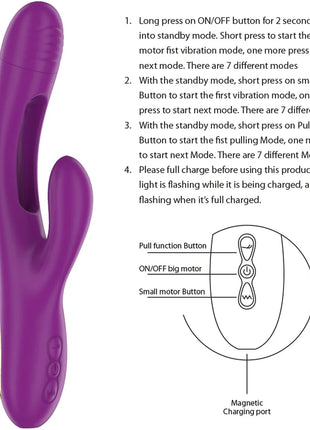 INTENSE - APOLO MULTIFUNKTIONSVIBRATOR 7 VIBRATIONEN MIT LILA SCHWINGENDER ZUNGE - HI-TECH Vibrator