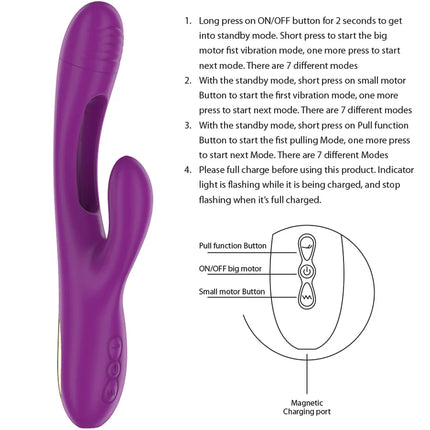 INTENSE - APOLO MULTIFUNKTIONSVIBRATOR 7 VIBRATIONEN MIT LILA SCHWINGENDER ZUNGE - HI-TECH Vibrator