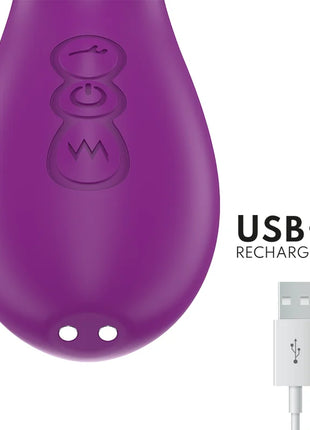 INTENSE - ATENEO WIEDERAUFLADBARER MULTIFUNKTIONSVIBRATOR 7 VIBRATIONEN MIT LILA SCHWINGENDER UND SAUGEN ZUNGE