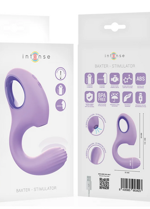 Intense baxter vibrator und stimulator violett ein ergonomisch geformtes silikongerät mit ringgriff