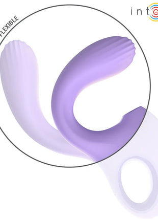 Violett und weißer silikon dual-end vibrator von intense baxter vibrator und stimulator violett