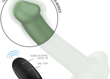 INTENSE - BECCA VIBRATOR MIT SAUGNAPF 10 VIBRATIONEN GRÜNE FERNBEDIENUNG