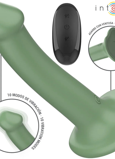 INTENSE - BECCA VIBRATOR MIT SAUGNAPF 10 VIBRATIONEN GRÜNE FERNBEDIENUNG