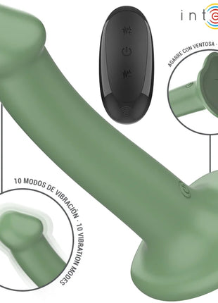 INTENSE - BECCA VIBRATOR MIT SAUGNAPF 10 VIBRATIONEN GRÜNE FERNBEDIENUNG