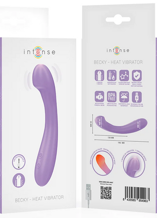 Lila intense becky vibrator 19 cm heizbar mit 7 vibrationen und glatter silikonoberfläche in elegantem design
