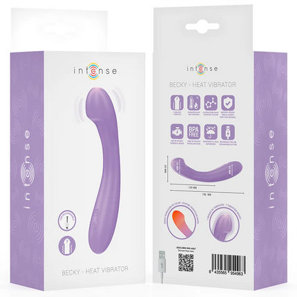 Lila intense becky vibrator 19 cm heizbar mit 7 vibrationen und glatter silikonoberfläche in elegantem design