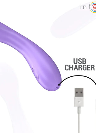 Violetter intense becky vibrator 19 cm mit glattem, gebogenem design und integriertem usb ladeport