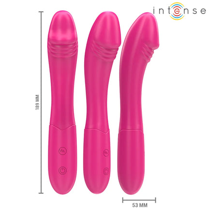 Drei intensive belinda vibrator 19 cm in rosa mit glattem, glänzendem finish und ergonomischen designs