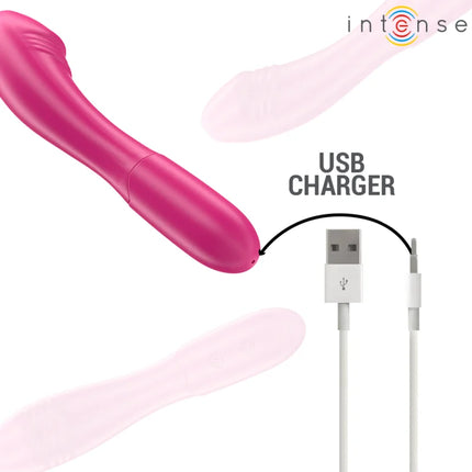 Intense belinda vibrator 19 cm flexibel in rosa mit ergonomischem design und usb aufladbarem sexspielzeug