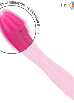 Pink silikon vibrator mit flexiblem ergonomischem griff und 10 vibrationsstufen von belinda intensiv