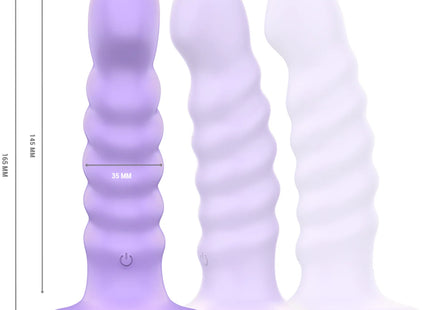 INTENSE - BRENDA VIBRATOR GRÖSSE M SPIRALENDESIGN 10 VIBRATIONEN LILA FERNBEDIENUNG