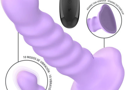 INTENSE - BRENDA VIBRATOR GRÖSSE M SPIRALENDESIGN 10 VIBRATIONEN LILA FERNBEDIENUNG