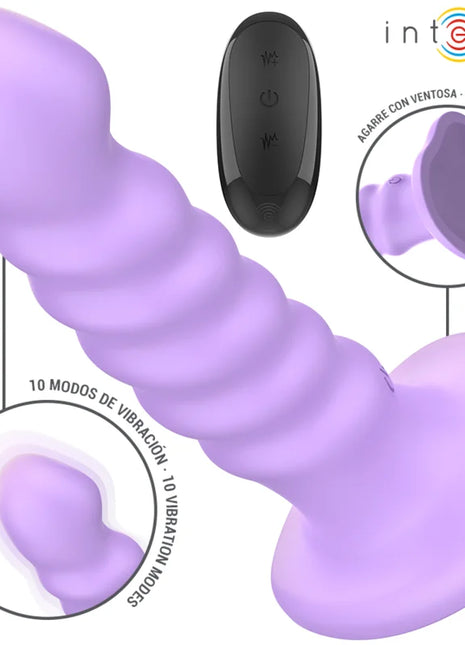 INTENSE - BRENDA VIBRATOR GRÖSSE M SPIRALENDESIGN 10 VIBRATIONEN LILA FERNBEDIENUNG