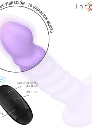 INTENSE - BRENDA VIBRATOR GRÖSSE M SPIRALENDESIGN 10 VIBRATIONEN LILA FERNBEDIENUNG