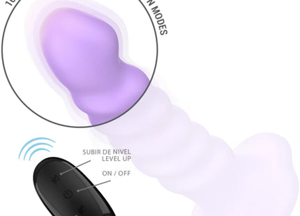 INTENSE - BRENDA VIBRATOR GRÖSSE M SPIRALENDESIGN 10 VIBRATIONEN LILA FERNBEDIENUNG