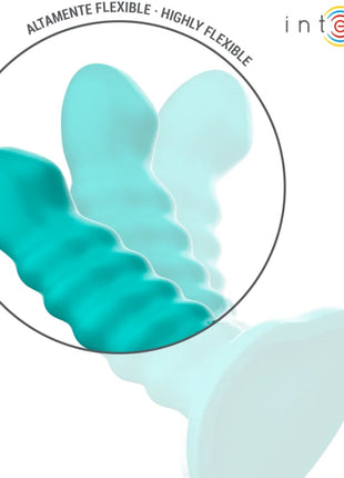 INTENSE - BUFFY VIBRATOR GRÖSSE S SPIRALE DESIGN 10 VIBRATIONEN BLAU FERNBEDIENUNG