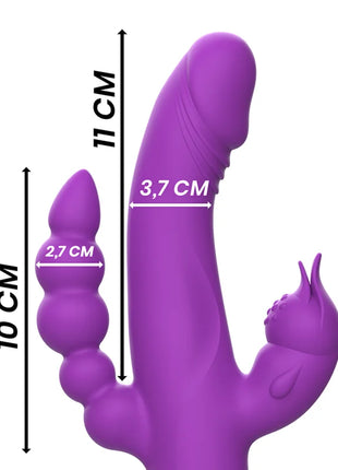 INTENSE - CASANOVA RABBIT SILIKONVIBRATOR DREIFACHMOTOR LILA - Rabbit-Vibratoren