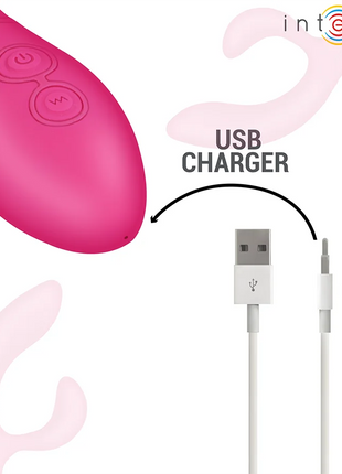 Intense charly beweglicher vibrationsstimulator in pink mit zwei steuerknöpfen und usb-ladegerät