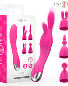 INTENSE - CHER VIBRATOR MIT 20 MUSTER UND AUSTAUSCHBAREN AUFSÄTZEN