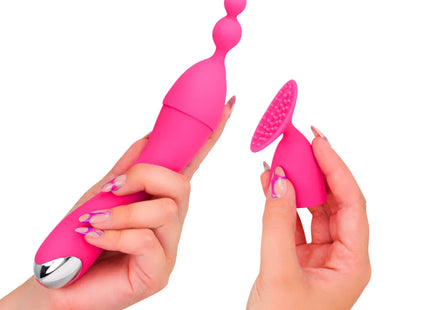 INTENSE - CHER VIBRATOR MIT 20 MUSTER UND AUSTAUSCHBAREN AUFSÄTZEN