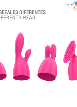 INTENSE - CHER VIBRATOR MIT 20 MUSTER UND AUSTAUSCHBAREN AUFSÄTZEN