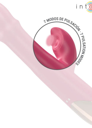 Intense chloe multifunktionsvibrator 3 in 1 rot mit glatter glänzender oberfläche und magentafarbenem pulsationsmechanismus