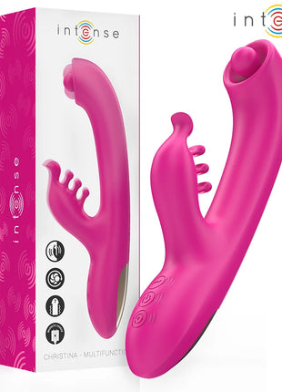 INTENSE - CHRISTINA MULTIFUNKTIONS-RABBIT-VIBRATOR 22,5 CM ROSA